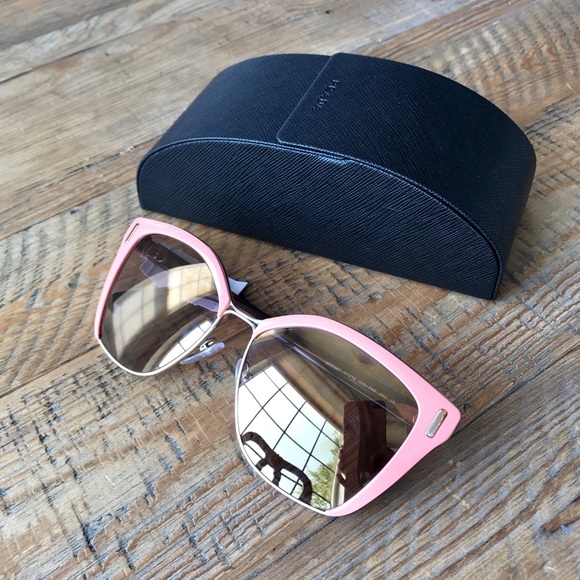 PRADA Gradient Geometric Sunglasses in Peachy Pink - Picture 3 of 4